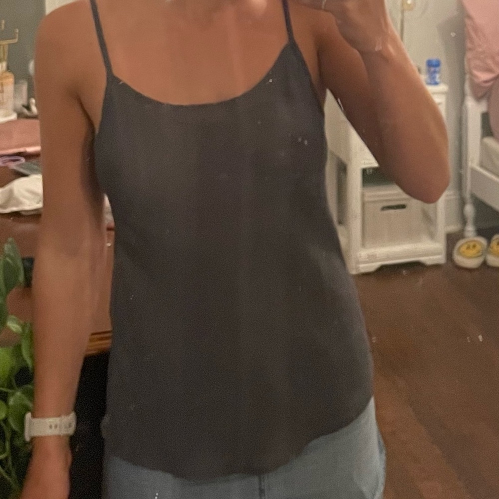 Grey silky cami